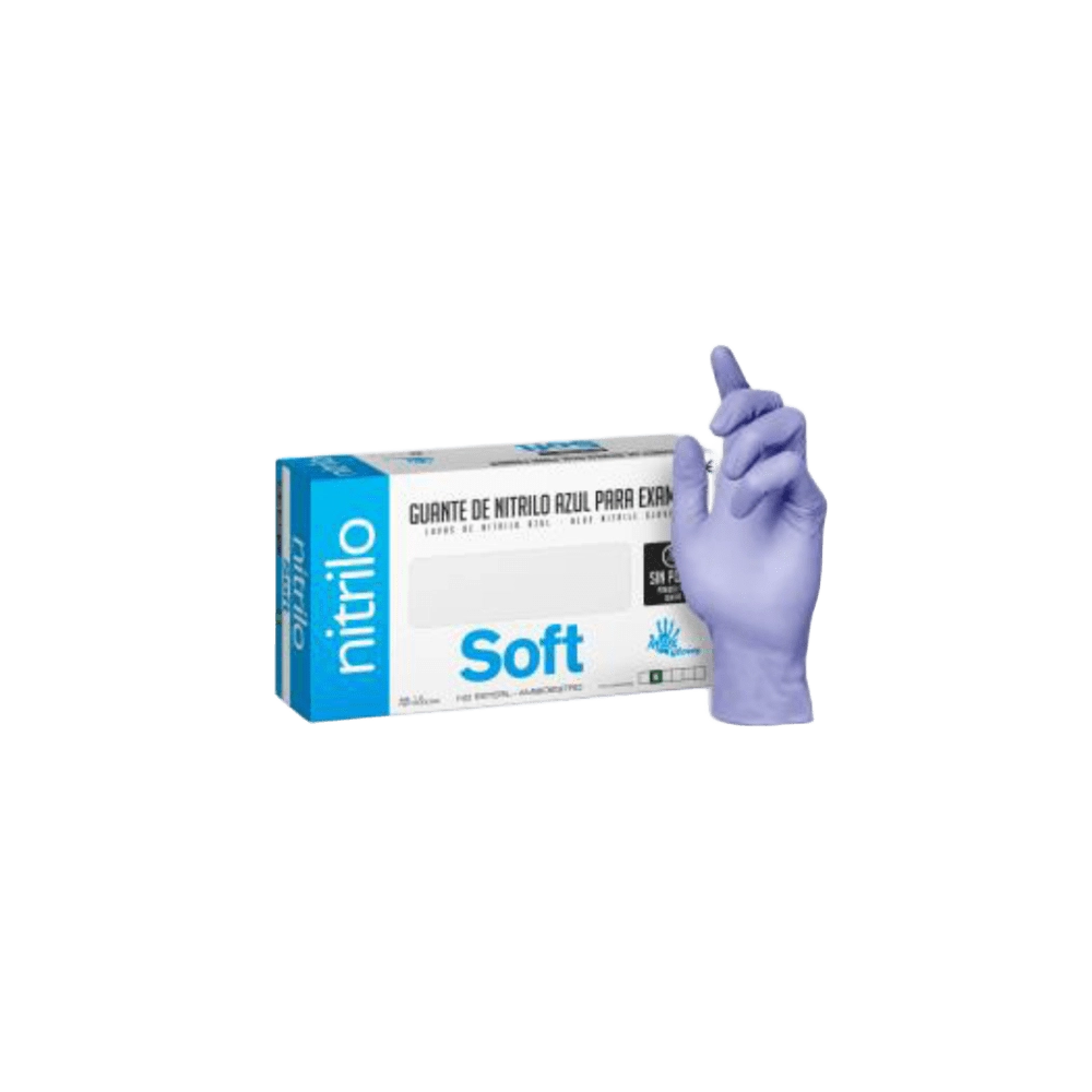 Guante nitrilo azul Soft- Caja 100 uds