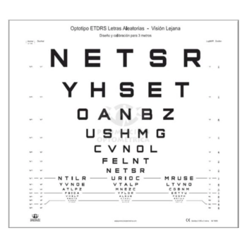 Lamina Optotipo Letras Aleatorias